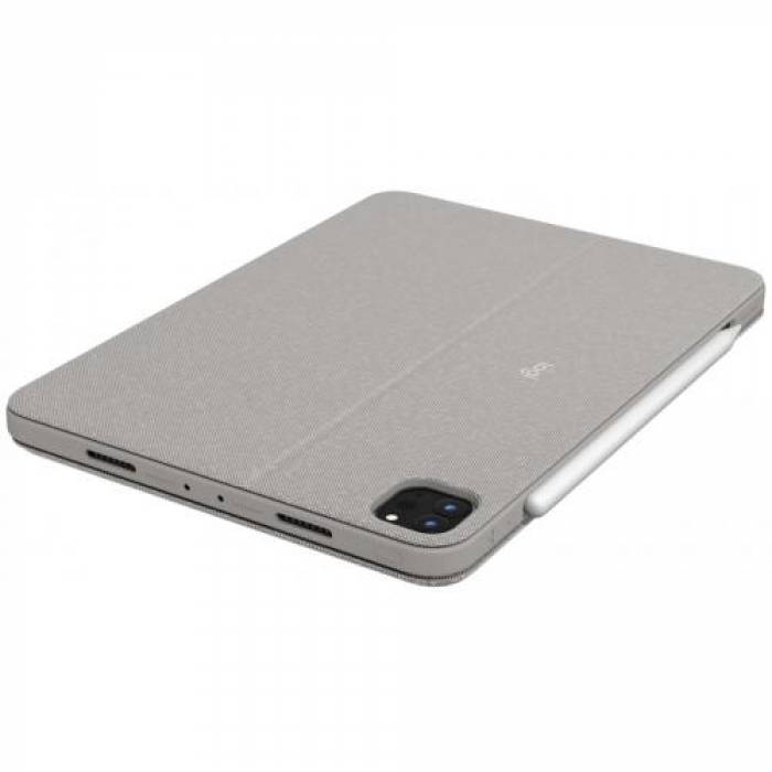 Husa/Stand Logitech Combo Touch cu tastatura pentru iPad Pro 1/2/3th gen de 11inch, Layout UK, Sand