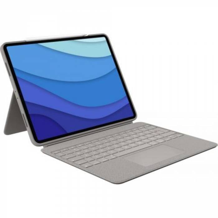 Husa/Stand Logitech Combo Touch pentru iPad Pro 5thgen 12.9inch, Grey