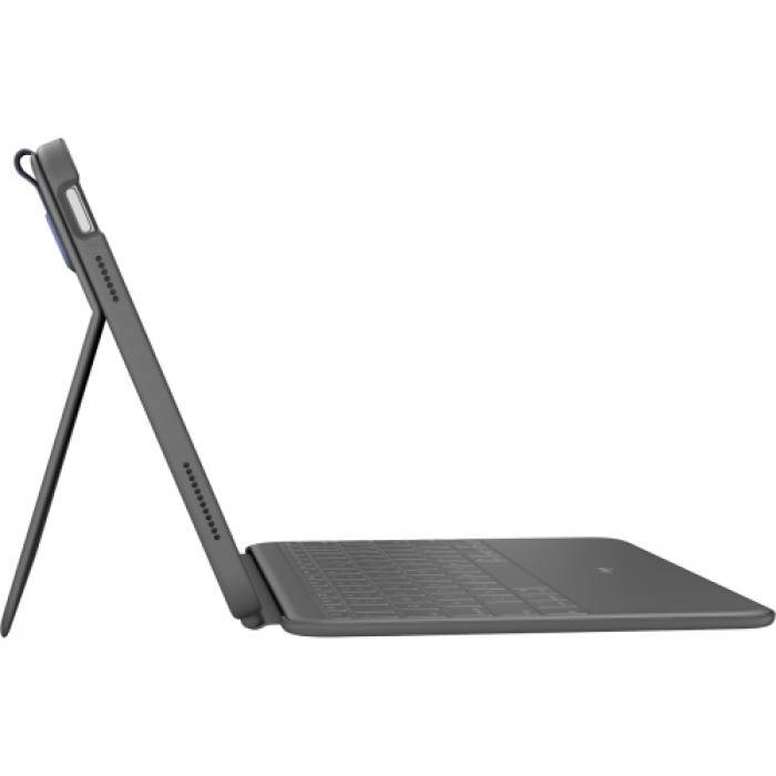 Husa/Stand Logitech Rugged Folio pentru iPad 10th gen, Layout UK, Graphite