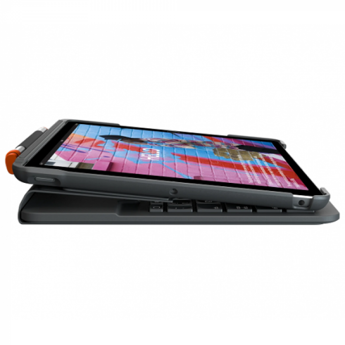 Husa/Stand Logitech SLIM FOLIO pentru iPad 10th gen, Layout UK, Graphite