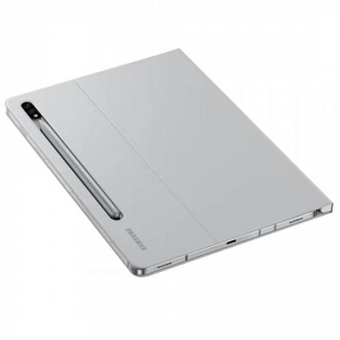 Husa/Stand Samsung Book Cover pentru Galaxy Tab S7 de 11inch, Light Gray
