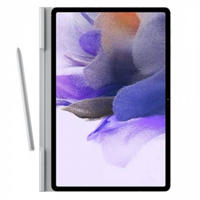 Husa/Stand Samsung Book Cover pentru Galaxy Tab S7 Plus/Galaxy Tab S7 FE de 12.4inch, Gray