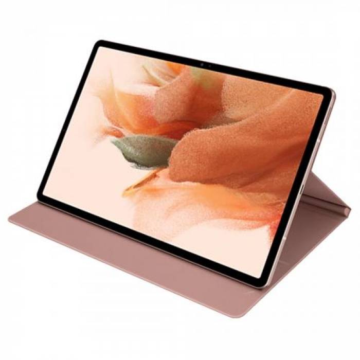 Husa/Stand Samsung Book Cover pentru Galaxy Tab S7 Plus/Galaxy Tab S7 FE de 12.4inch, Pink