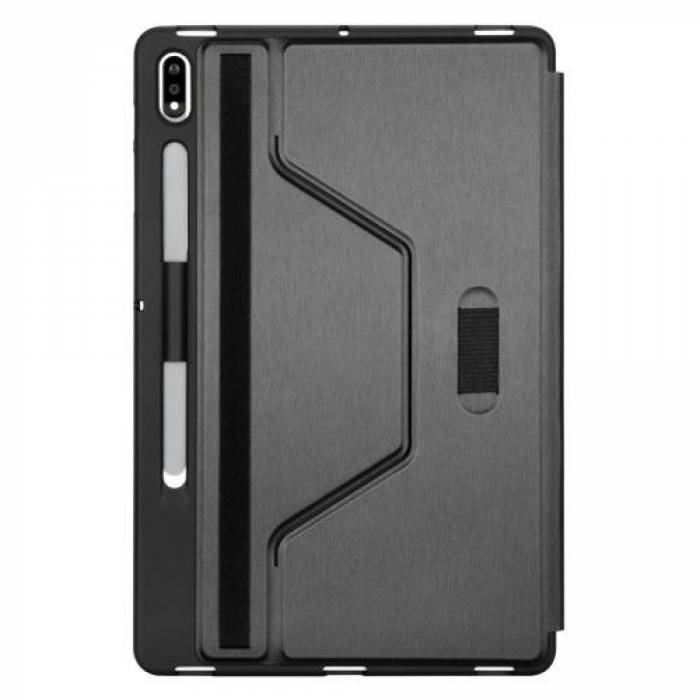 Husa/Stand Targus Click-In pentru Samsung Galaxy Tab S7+, S7 FE/S8+ de 12.4inch, Black