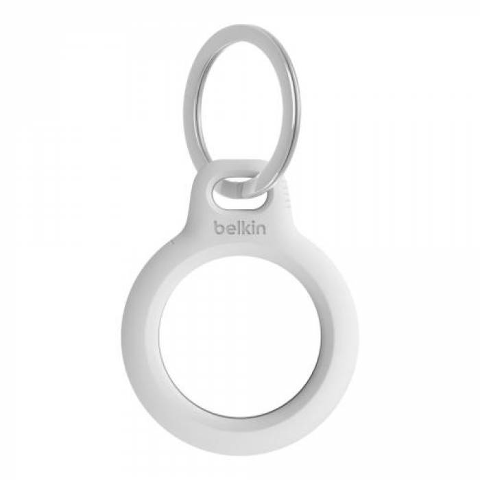 Husa tip breloc Belkin F8W973BTWHT pentru Apple AirTag, White