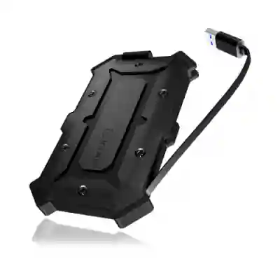 IcyBox Caracasă externă rezistentă la apă pentru disc 2.5'' SATA HDD/SSD, Negru