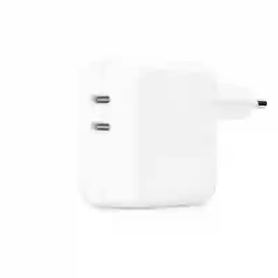 Incarcator Apple MNWP3ZM/A, 2x USB-C, 35W, White