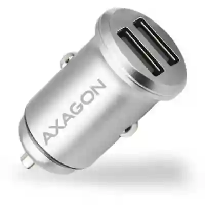 Incarcator auto Axagon PWC-5V4, 2x USB, 2.4A, Grey