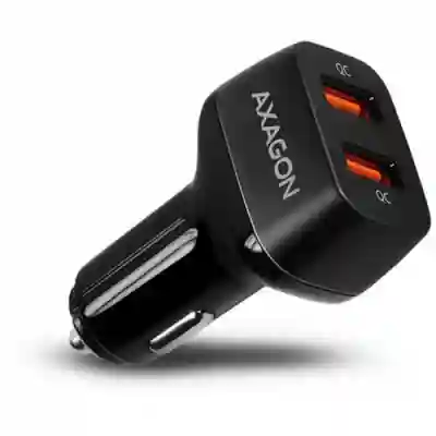 Incarcator auto Axagon PWC-DQC, 2x USB 3.0, 3A, Black