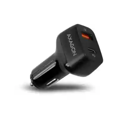 Incarcator auto Axagon PWC-PDQ, 1x USB, 1x USB-C, 3.6A, Black
