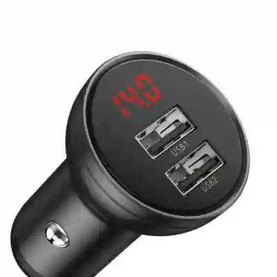 Incarcator auto Baseus CCBX-0G, 2x USB, 4.8A, Gray