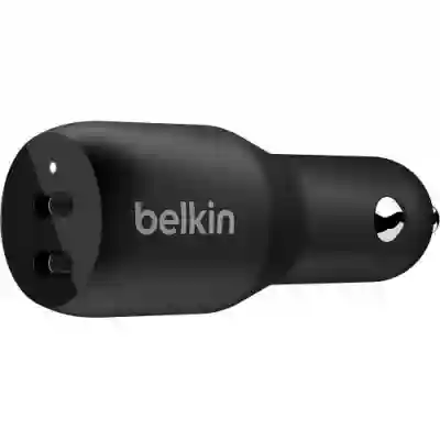 Incarcator auto Belkin Boost Charge, 2x USB-A, 36W, Black