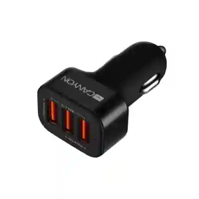 Incarcator auto Canyon CNE-CCA06B, 3x USB, 3.1A, Black