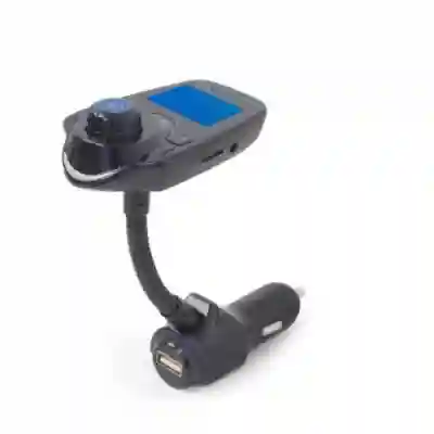 Incarcator auto Gembird Bluetooth carkit + FM-radio, 1x USB, 2.1A, Black