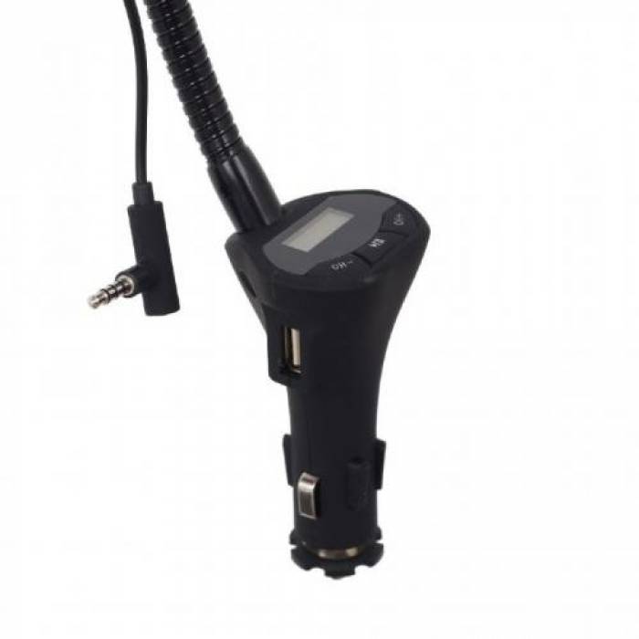 Incarcator auto Gembird TA-CHU3 cu suport auto, 1x 3.5mm jack, 2A, Black