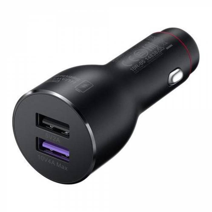 Incarcator Auto Huawei CP37, 2x USB, 4A, Black Incarcator Auto Huawei CP37, 2x USB, 4A, Black