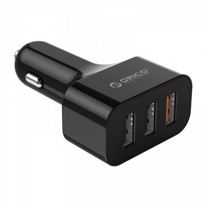 Incarcator auto Orico UCH-Q3 PRO, 3x USB, 3A, Black