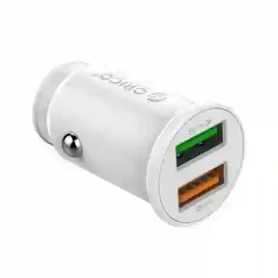 Incarcator auto Orico UPZ-2U, 2x USB, 3A, White