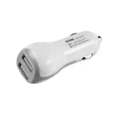 Incarcator auto SSK SDC220, 2x USB, 2A, White