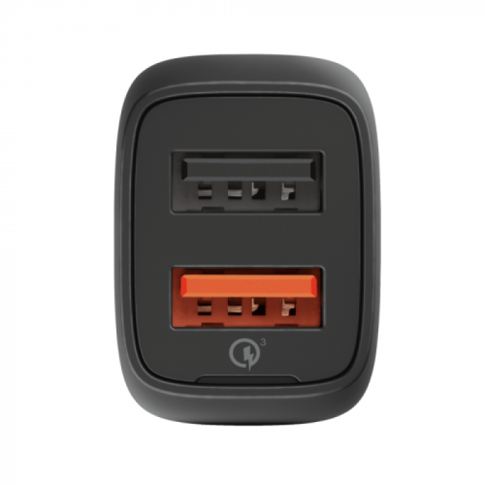 Incarcator auto Trust Qmax, 2x USB, 2.4A, Black