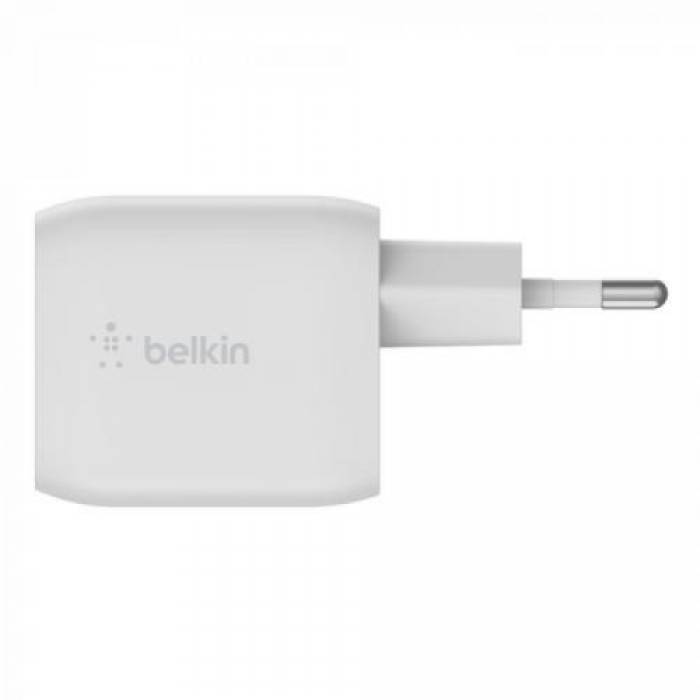 Incarcator Belkin WCH011VFWH, 2x USB-C, 45W, White