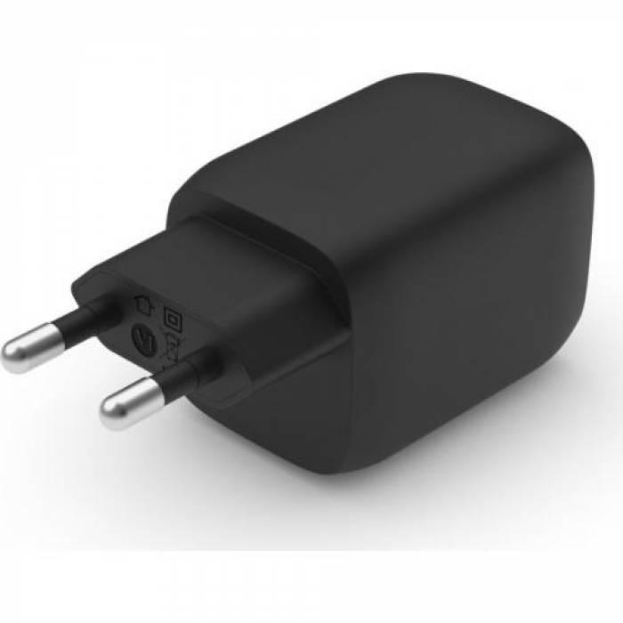 Incarcator Belkin WCH013VFBK, 2x USB-C, 65W, Black