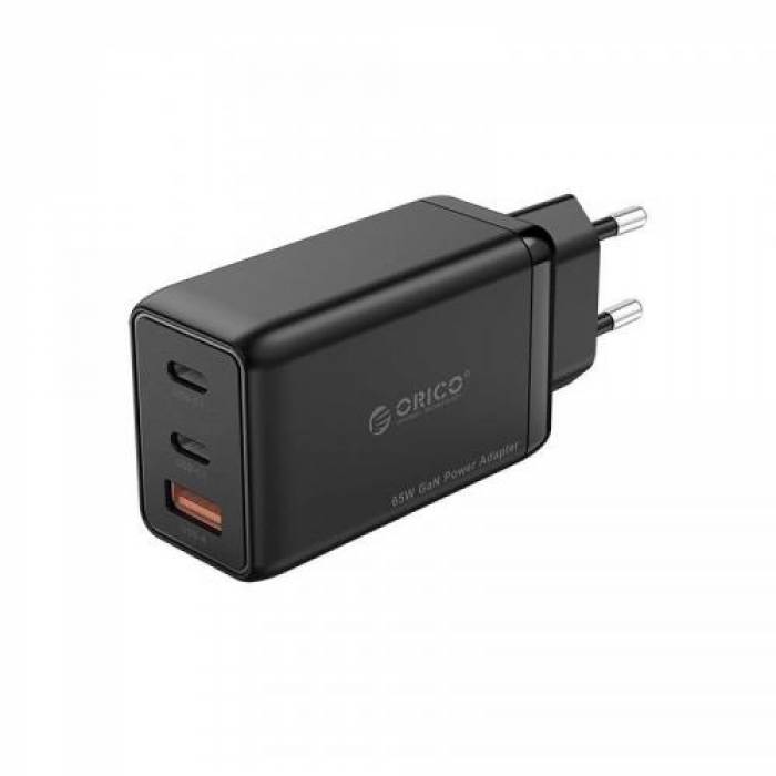 Incarcator Orico PV65-1U2C, 2x USB-C, 1x USB, 3.25A, Black