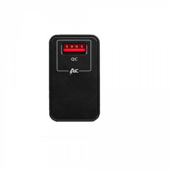 Incarcator retea Axagon ACU-QC19, 1x USB 3.0, 19W, Black