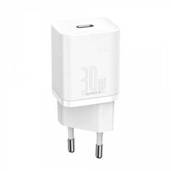 Incarcator retea Baseus CCSUP-J02, 1x USB-C, 3A, White