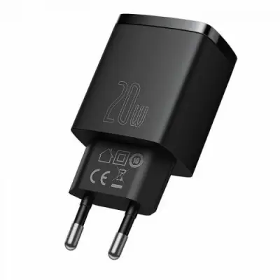 Incarcator retea Baseus Compact CCXJ-B01, 1x USB-C + 1x USB, 3A, Black