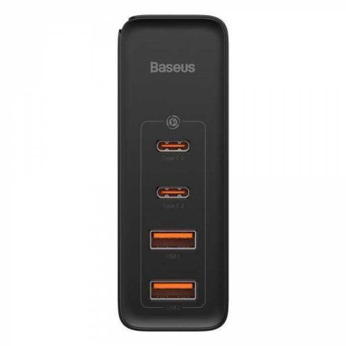 Incarcator retea Baseus GaN2 Pro CCGAN2P-L01, 2x USB-C + 2x USB, 5A, Black