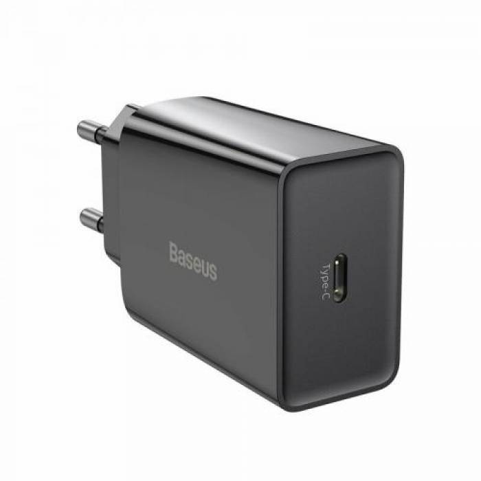 Incarcator retea Baseus Speed Mini CCFS-SN01, 1 x USB-C, 3A, Black