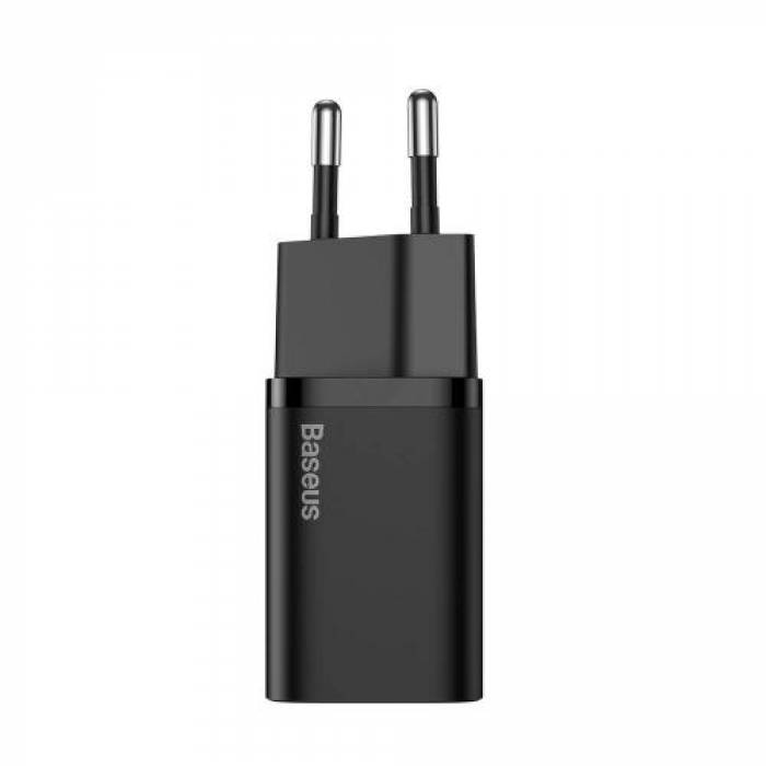 Incarcator retea Baseus Super Si CCSP020102, 1x USB-C, 3A, Black