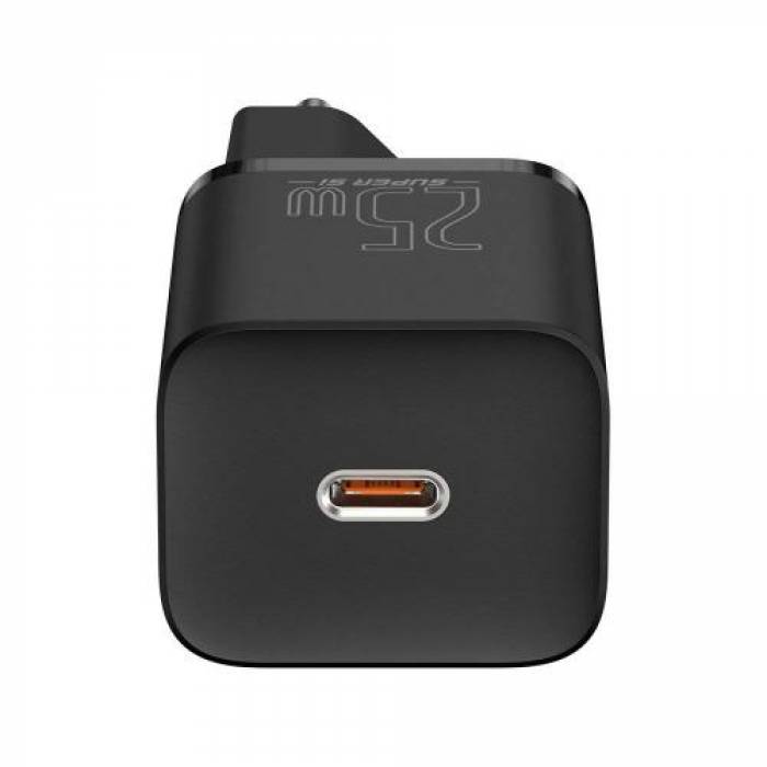 Incarcator retea Baseus Super Si CCSP020102, 1x USB-C, 3A, Black