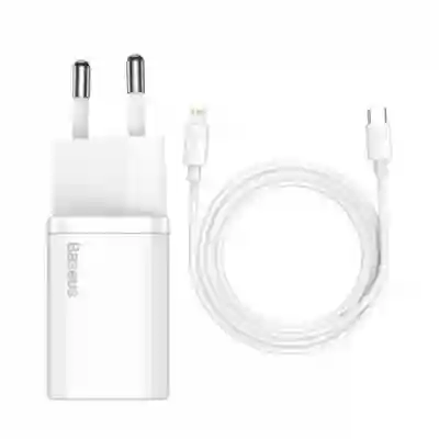 Incarcator retea Baseus Super Si TZCCSUP-B02, 1x USB-C, 3A, White