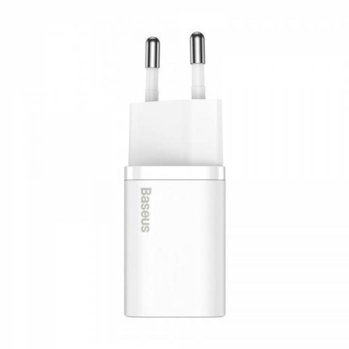 Incarcator retea Baseus Super Si TZCCSUP-B02, 1x USB-C, 3A, White