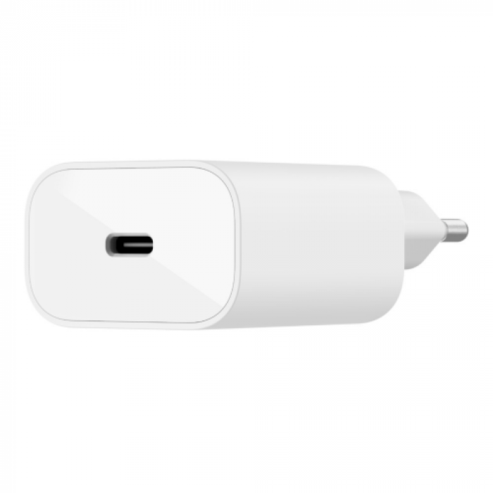 Incarcator retea Belkin WCA004vf1MWH-B5, 1x USB-C, 25W, White 