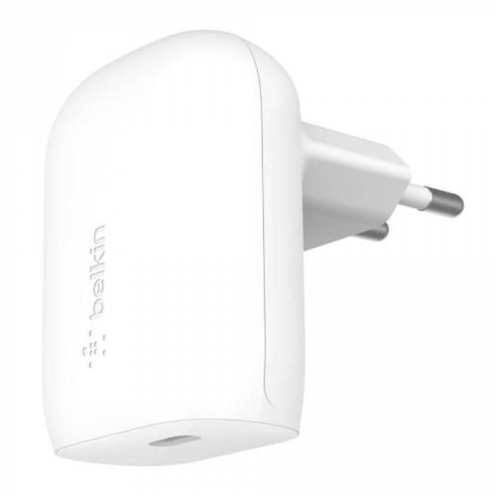 Incarcator retea Belkin WCA005VFWH, 1x USB-C, 30W, White