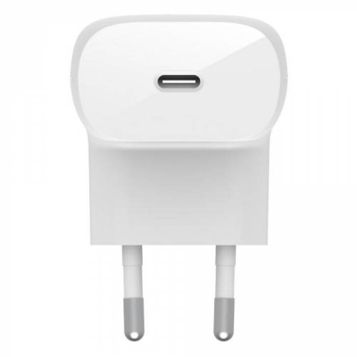 Incarcator retea Belkin WCA005VFWH, 1x USB-C, 30W, White