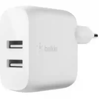 Incarcator retea BELKIN WCB002VFWH, 2x USB-A, White