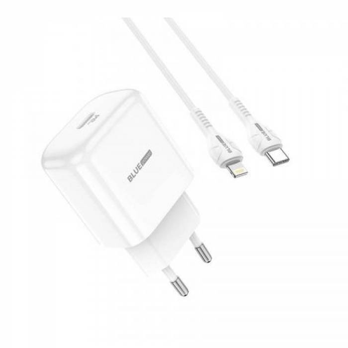 Incarcator retea Blue Power BBN3, 1x USB-C, 20W, White