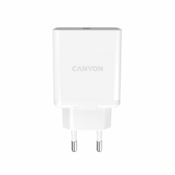 Incarcator retea Canyon CNE-CHA24W, 1x USB, 3A, White