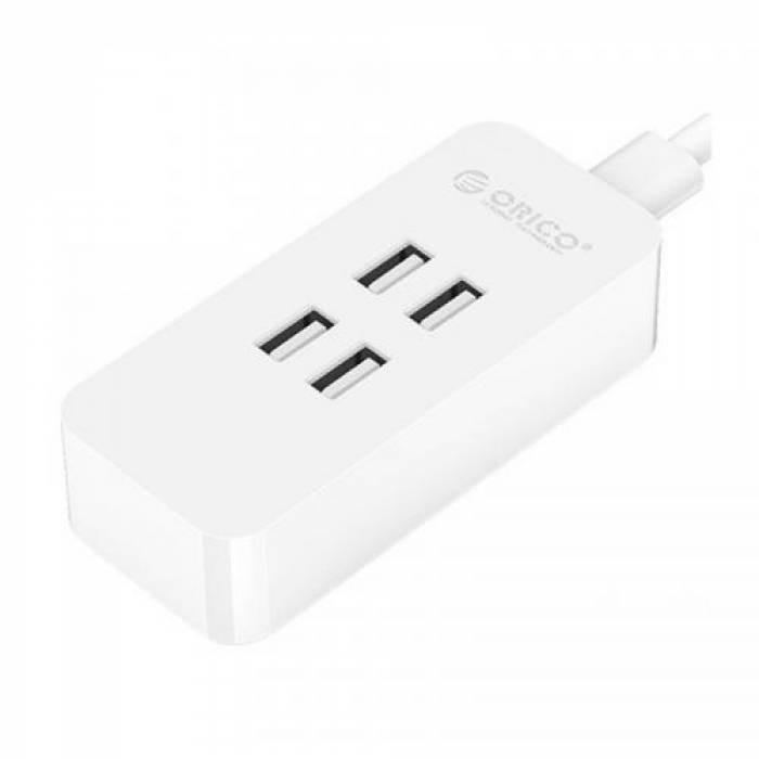 Incarcator retea Orico, 4x USB, 2.4A, White