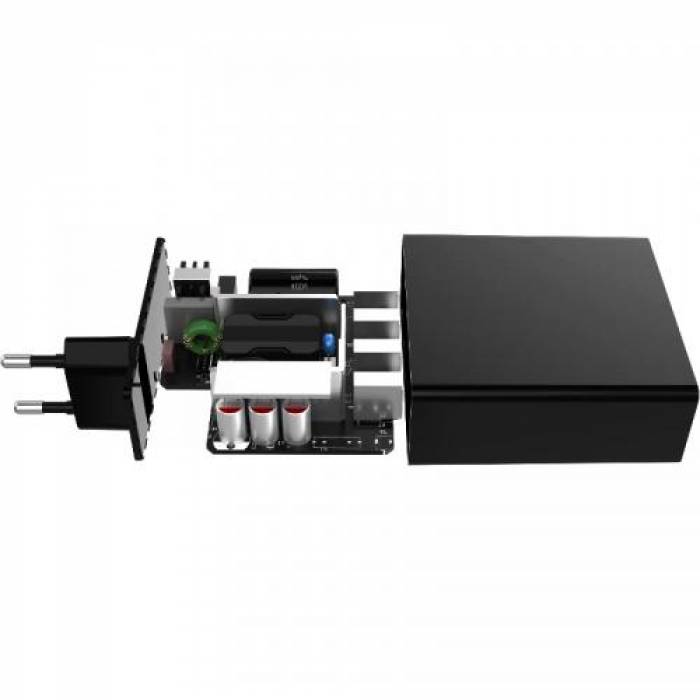Incarcator retea Orico DCW-4U PRO, 4x USB, Black