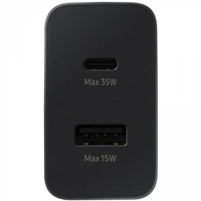 Incarcator retea Samsung EP-TA220NBEGEU, 1x USB Type-C, 1x USB-A, 3 A, Black