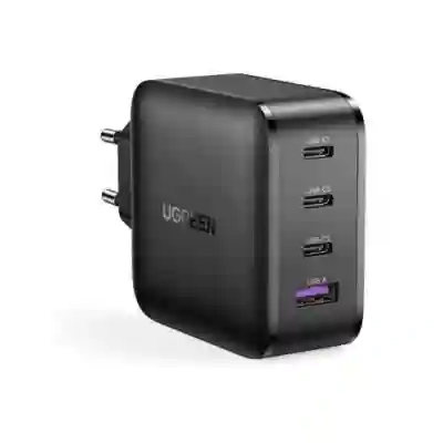 Incarcator retea Ugreen CD104, 3x USB-C, 1x USB, 3A, Black