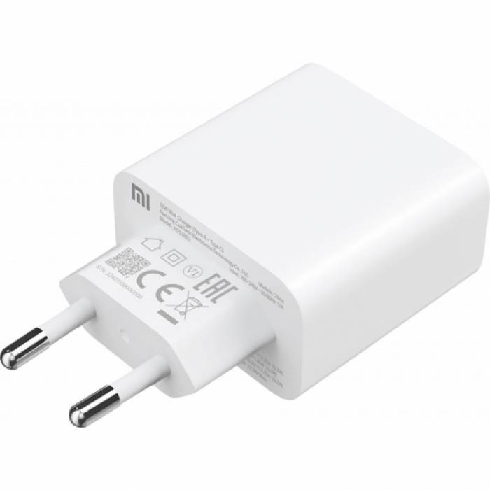 Incarcator Retea Xiaomi BHR4996GL, 1x USB, 1x USB-C, 33W, White