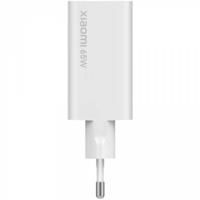 Incarcator retea Xiaomi GaN Charge, 65W, USB Tip C, White