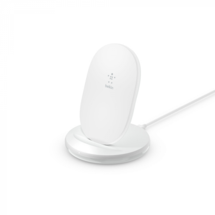 Incarcator Wireless Belkin BoostCharge, QC 3.0, 1x microUSB, 15W, White