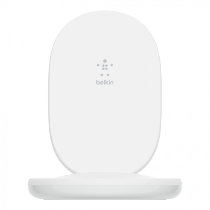 Incarcator Wireless Belkin BoostCharge, QC 3.0, 1x microUSB, 15W, White